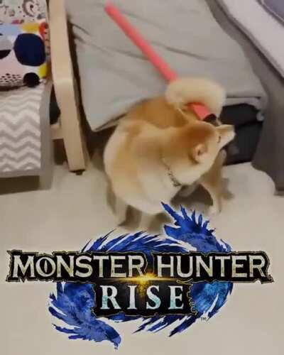 Leaked Palamute action footage from #MHRise