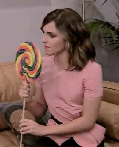 I wish it was my cock that Emma Watson is licking.