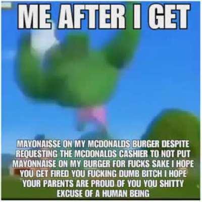 mayonaise on my borgar 🤮🤮🤮