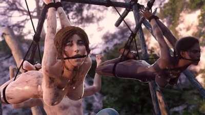 Lara and Sheva on a relaxing adventure (FatCat17) [Tomb Raider, Resident Evil]