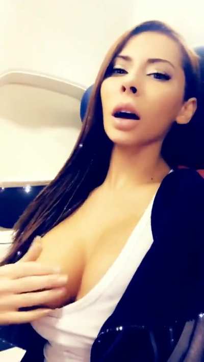 Tits Reveal on The Plane