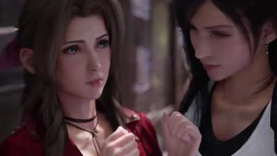 Tifa saves the girl