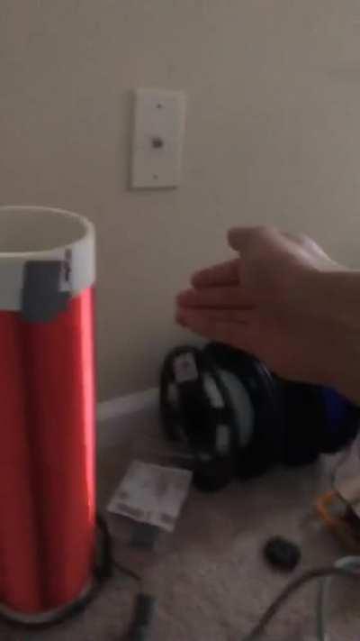 Touching a Tesla coil