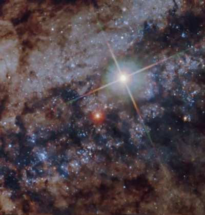 A supernova explosion that happened in the Centaurus A, galaxy, 10-17 million light years away 