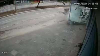 Hard collision leaves driver majorly injured