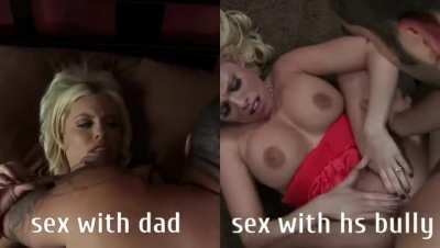 Years of boring missionary sex with my dad had finally driven mom crazy & onto my bullies cock who gave her the proper real man fuck she was hungry for