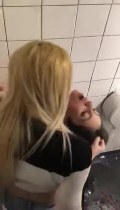 In the club bathroom