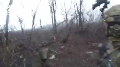 Headcam footage from a Ukrainian soldier part of the 47th Mechanized Brigade in the Avdiivka area clearing out a russian held trench with grenades and gunfire