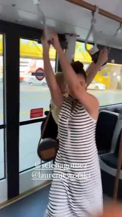 Selena at the airport