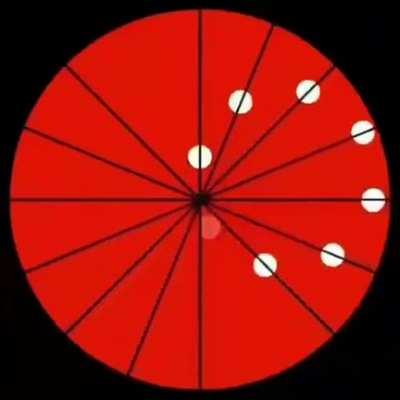 Every one of these dots are moving in a straight line.