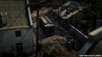 Turning Red Dead Redemption 2 into a miniature world using tilt shift