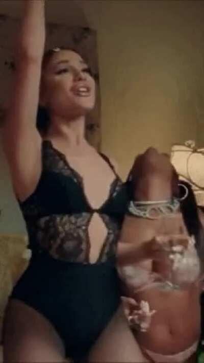 Ariana Grande is in lingerie again. She wants to get 69 so bad, so I'll reverse 69 her where I'll be on top fucking her throat while tongue fucking her tasty asshole.