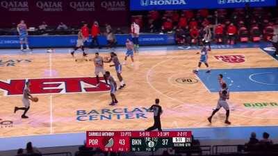 [Highlight] Melo turns back the clock with a put back slam