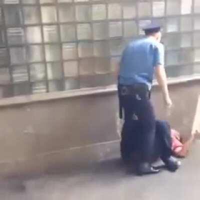 Folding clothes while the person is in ‘em.