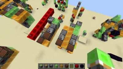 starting and stopping a flying machine with noteblocks + two directional flying machine