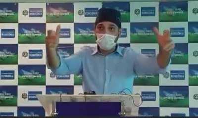 Secretário da SESAU de Rondônia fazendo um apelo para que a galera fique em casa pq os leitos daqui estão acabando