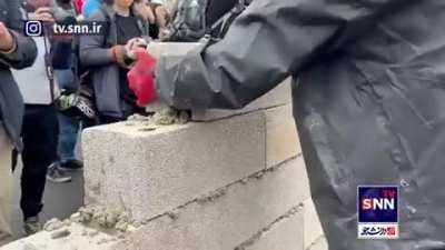 Protesters in France have gone next level and blocked the A69 highway with concrete blocks.