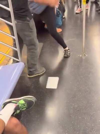 Karen assaults man on subway