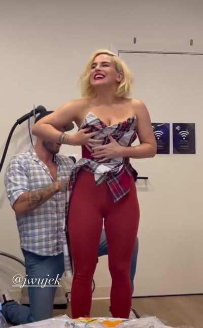 Backstage for “A Very Demi Holiday Special” | IG story December 2023