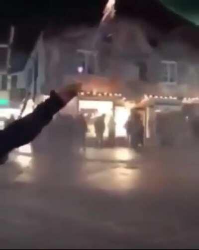 How not to let off fire works...