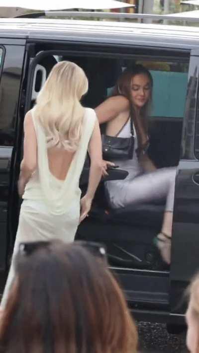 Sydney Sweeny spilling out of dress