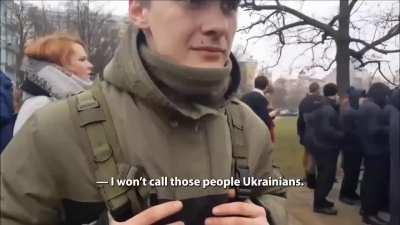 Why does the West support these people? Self identified Neo-Nazis who doesn't consider people in Donbass humans and promotes their murder.