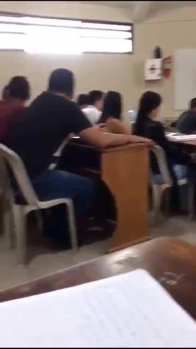 Freshening up in class