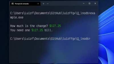 Quick method to find the least number of bills needed to pay change.