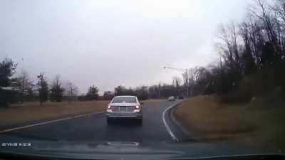 Accord rear ends BMW and runs, BMW chases Accord, rolls and continues chasing [not [oc]