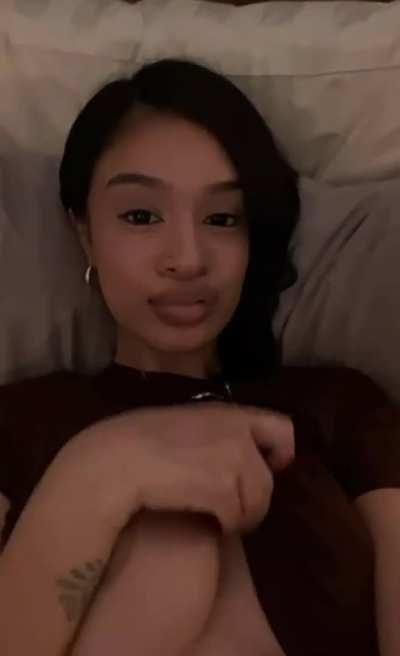 cute face, perfect breast