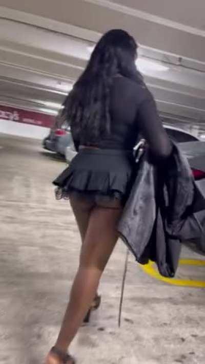 Just walking to my uber from the mall.