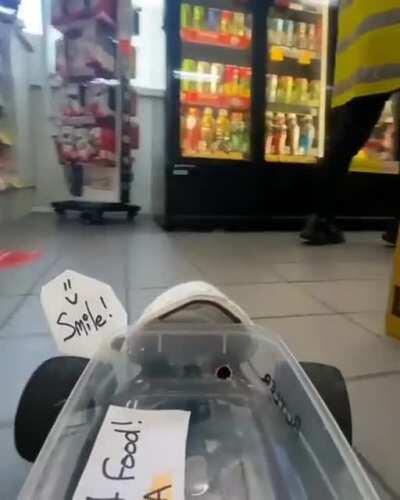 This guy sent robot for robot food