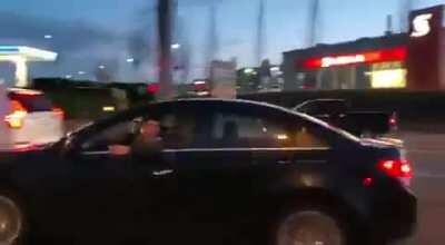 Road rage leads to four-vehicle crash