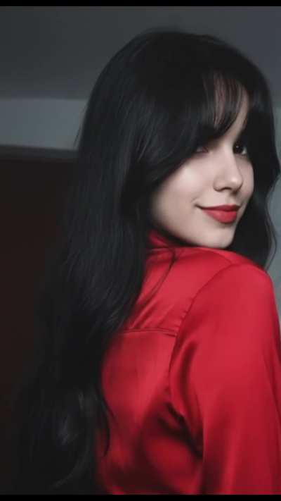 A woman in various poses and situations