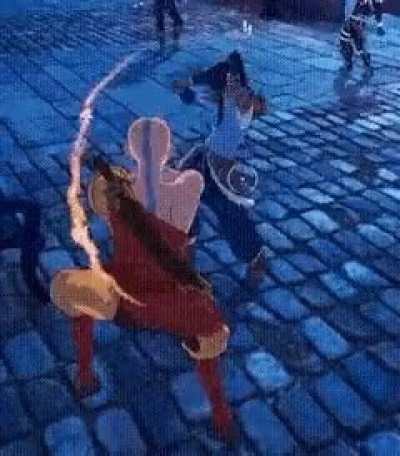 “aang would DESTROY korra!” “korra would DESTROY aang!” aang and korra: