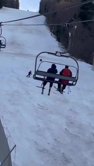 If you fall, you have to feed the bear