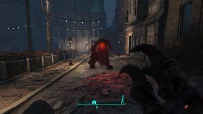 Had never seen this before, if you blow out Sentry Bot's wheels, they walk