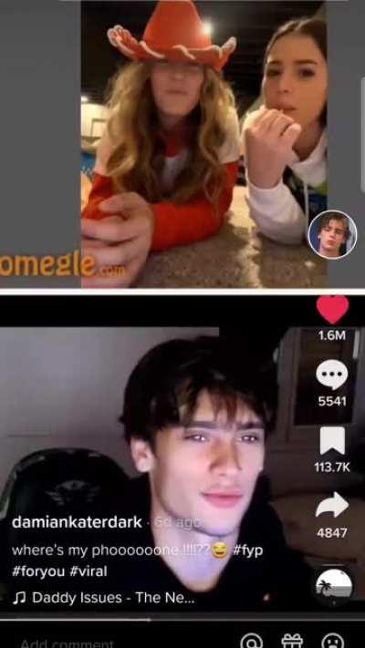 Imagine being so boring your entire shtick is flexing reactions from Omegle.