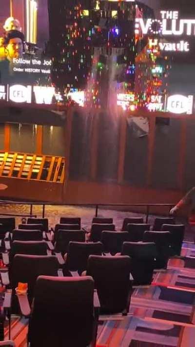 It’s raining so hard in Las Vegas that rain is pouring through the Circa Casino.