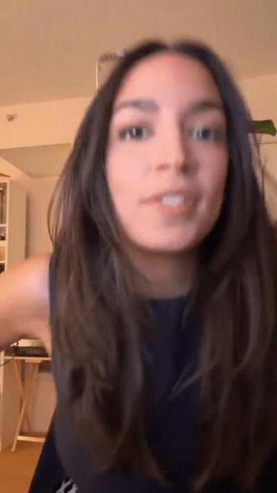 How could you not get hard for AOC? Incredibly sexy politician with HUGE saggy tits. She's perfect 