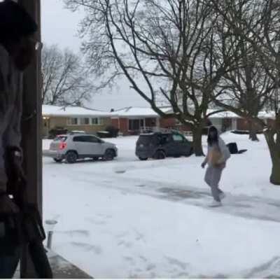 Package Thief gets caught in the act