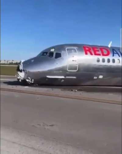 Flight 203 MD82 today at Miami, main gear failed.