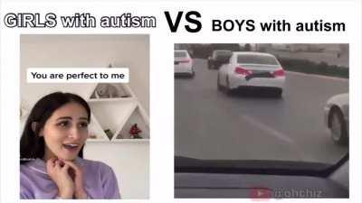 Girls with autism VS Boys with autism