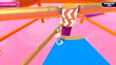 I'm not complaining but... how!?!, what happened to the guy in the other platform?