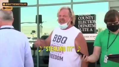 Deranged MAGA raccoon