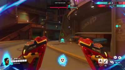 3 flank kills and a 4 kill zarya pulse bomb como