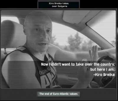 Hoi4 TNO super event - Киро Брейка поема контролa над България