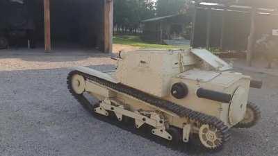 A restored L3/33 returing to its garage after a long day doing L3/33 stuff