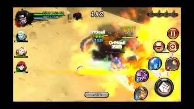 The team Vs 180k Stage Boss (Madara) With some music.