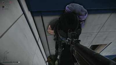 Found sniper spot on pier boat with the boys